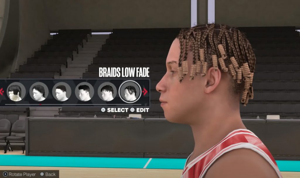 NBA 2K24 Braids Low Fade