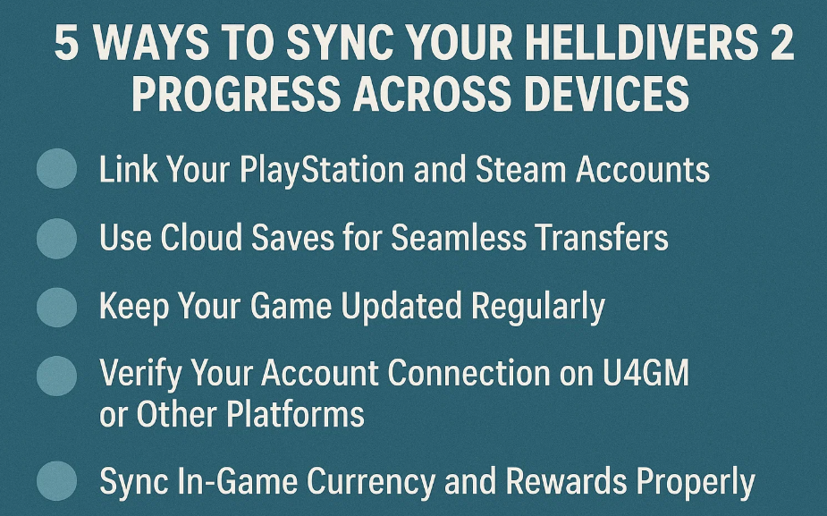 5 Ways to Sync Your Helldivers 2 Progress Across Devices
